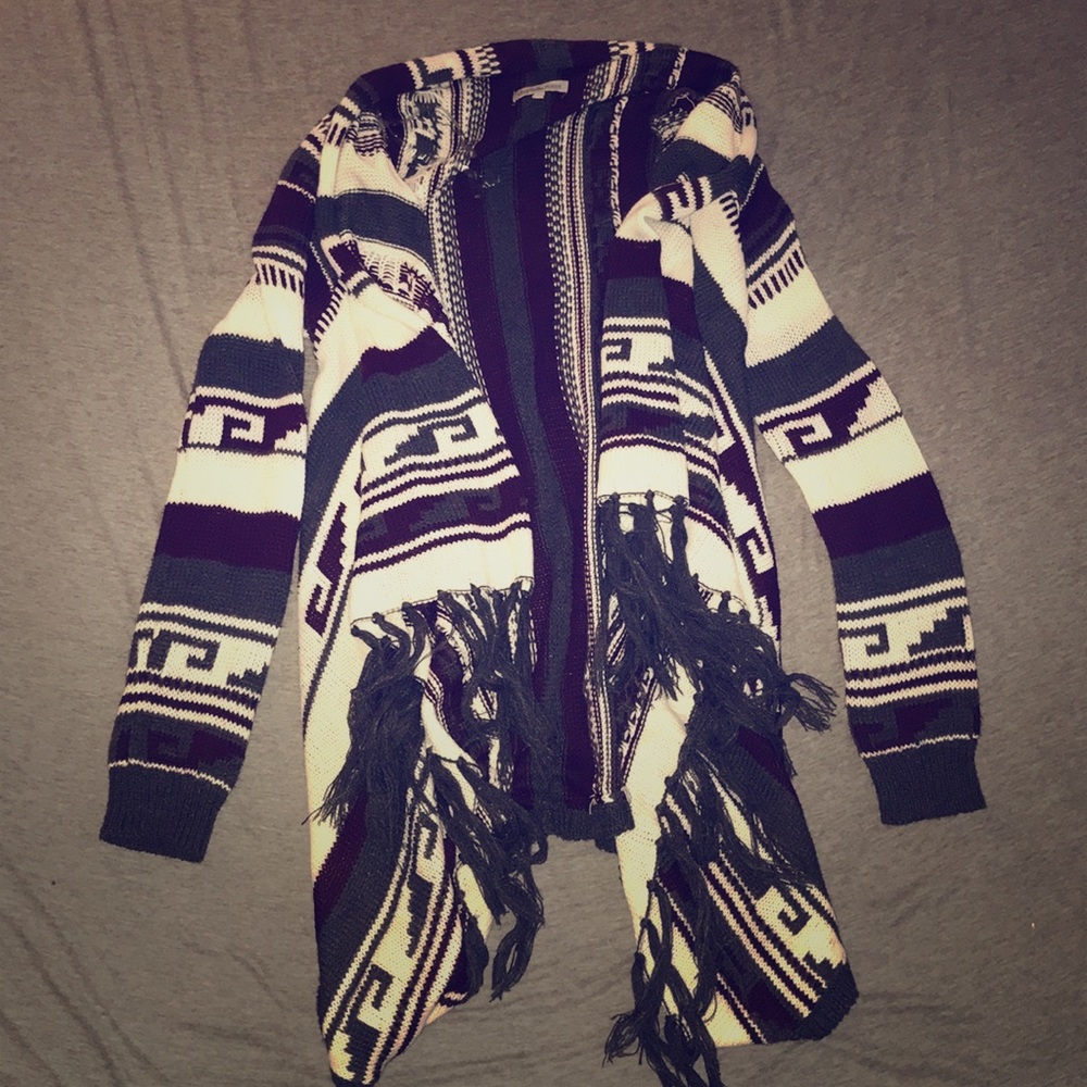 Cardigan with fringe!